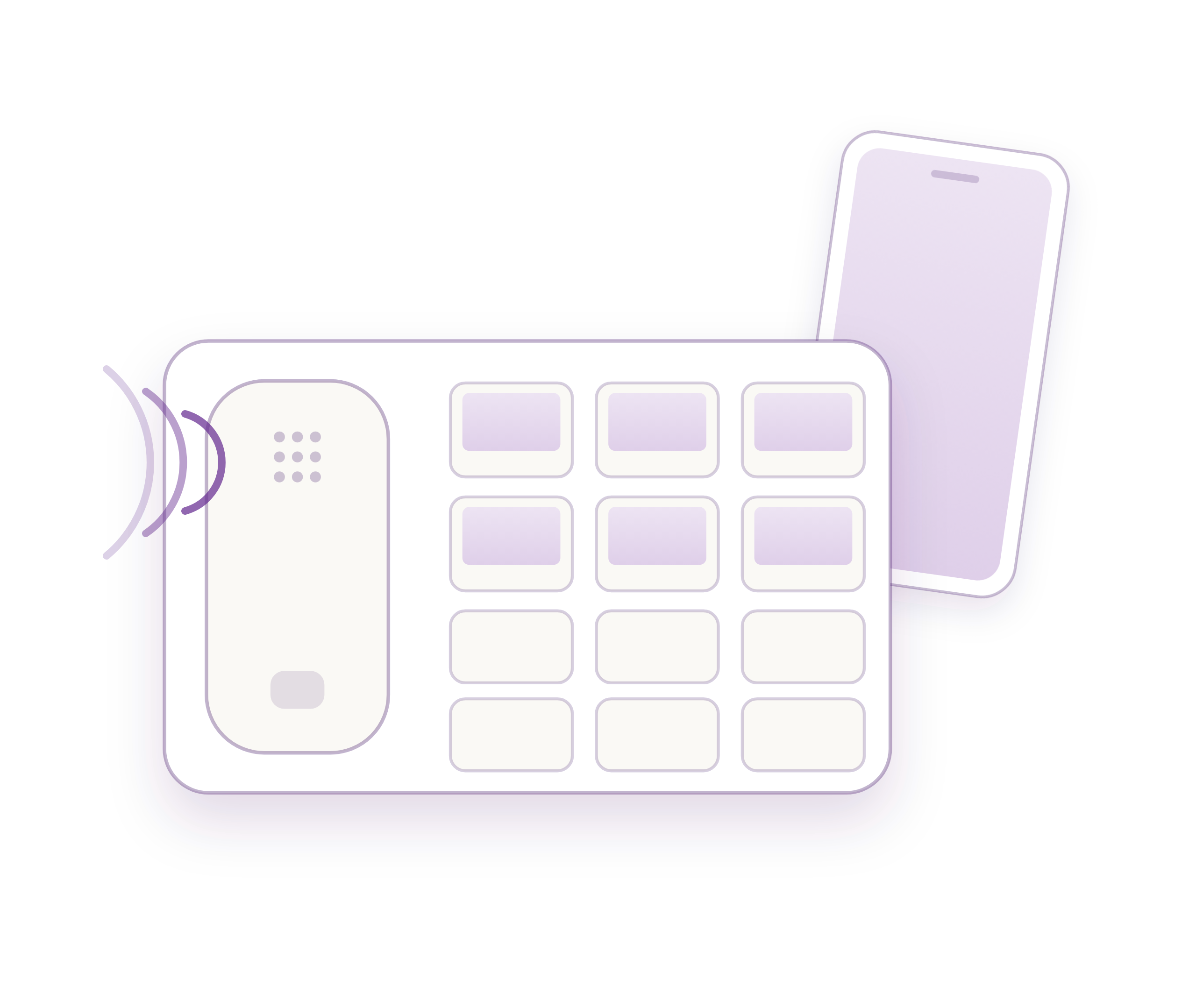KindredMind Voice on a cellphone, landline, or big-button photo phone